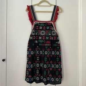 Free People Embroidered Mini Dress